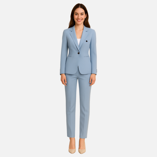 Smart Blazer Outfit – Elegant 2-Piece Suit with Blazer & Trousers