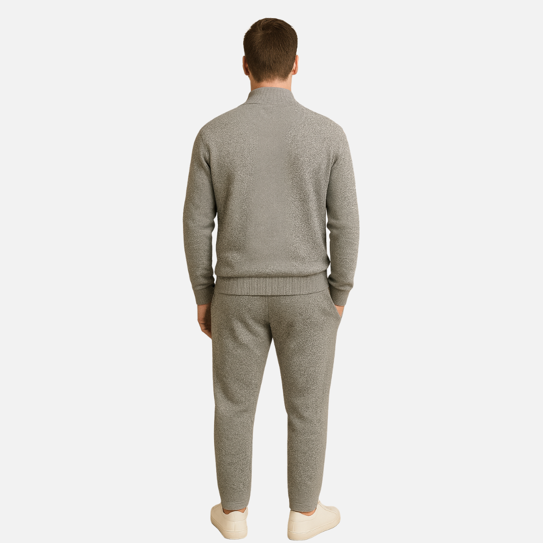 Men’s Knit Lounge Set – Casual Two-Piece Outfit Tracksuit