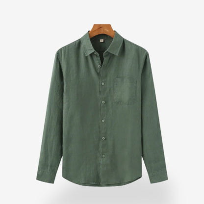 Men’s Casual Long Sleeve Linen Shirt – Lightweight & Breathable Summer Shirt