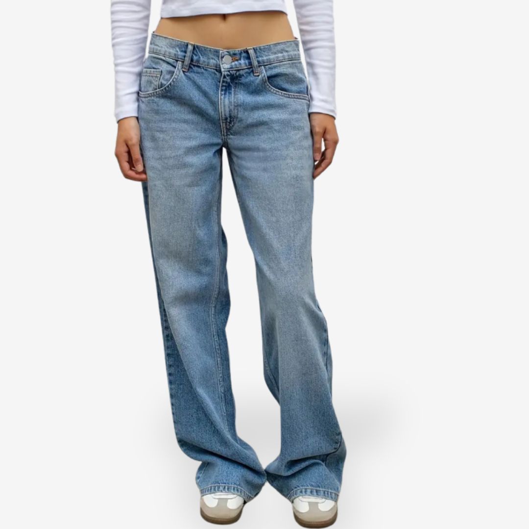 Women's Vintage Jeans with Leopard Stars