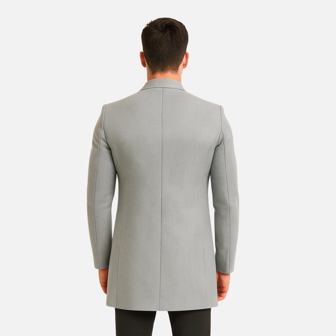 Men’s Slim Fit Wool Blend Coat – Classic & Elegant Tailored Outerwear