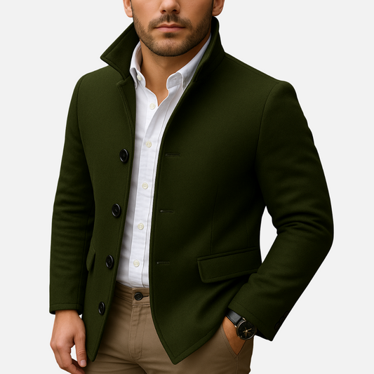 Men’s Slim Fit Wool Blend Coat