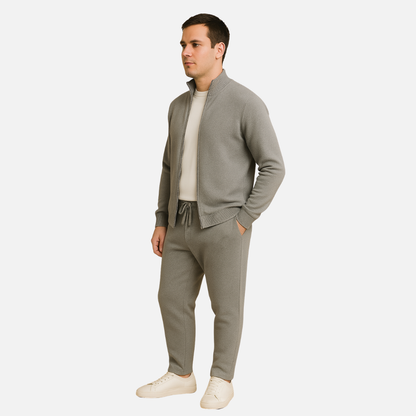 Men’s Knit Lounge Set – Casual Two-Piece Outfit Tracksuit