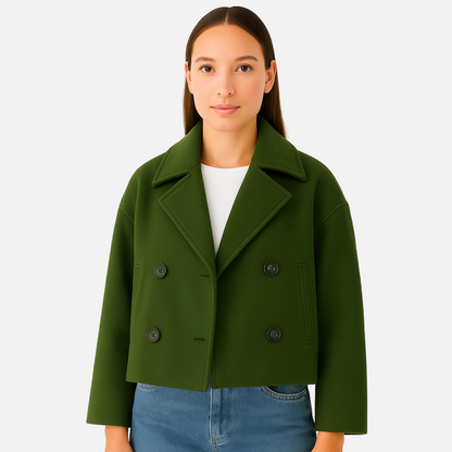 Women’s Buttoned Jacket – Elegant Tailored Coat