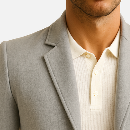 Men’s Slim Fit Wool Blend Coat – Classic & Elegant Tailored Outerwear