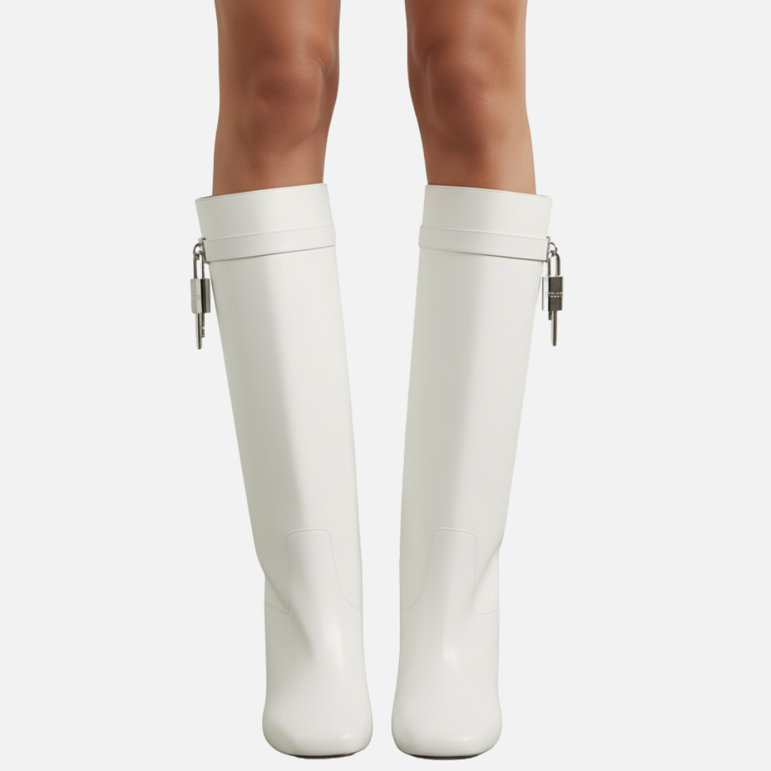 Women’s Knee-High Boots with Lock Detail
