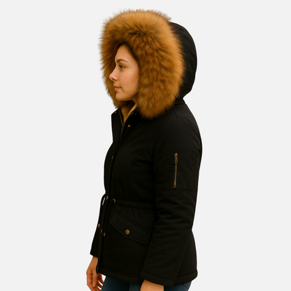 Women’s Lined Winter Parka – Warm Hooded Coat