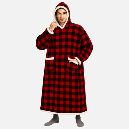 Men’s Oversized Hoodie Blanket – Fleece Wearable Blanket