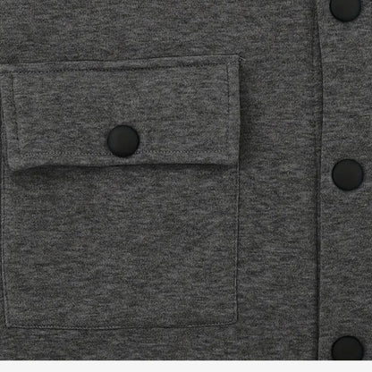 Men's Casual Long Sleeve Overshirt - Casual Knitted Jacket