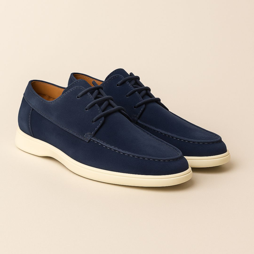 Men’s Luxury Old Money Loafers - Suede Lace-Up Loafers