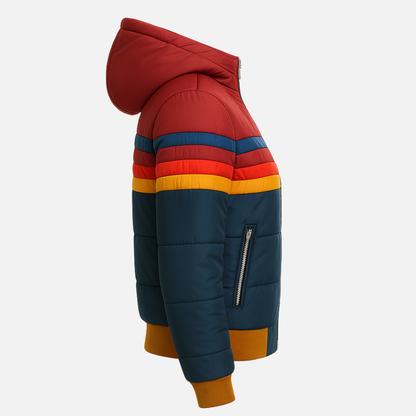 Women’s Retro Colour Puffer Warm Jacket