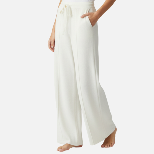 Women’s Wide-Leg Lounge Trousers – High Waist Drawstring Pants