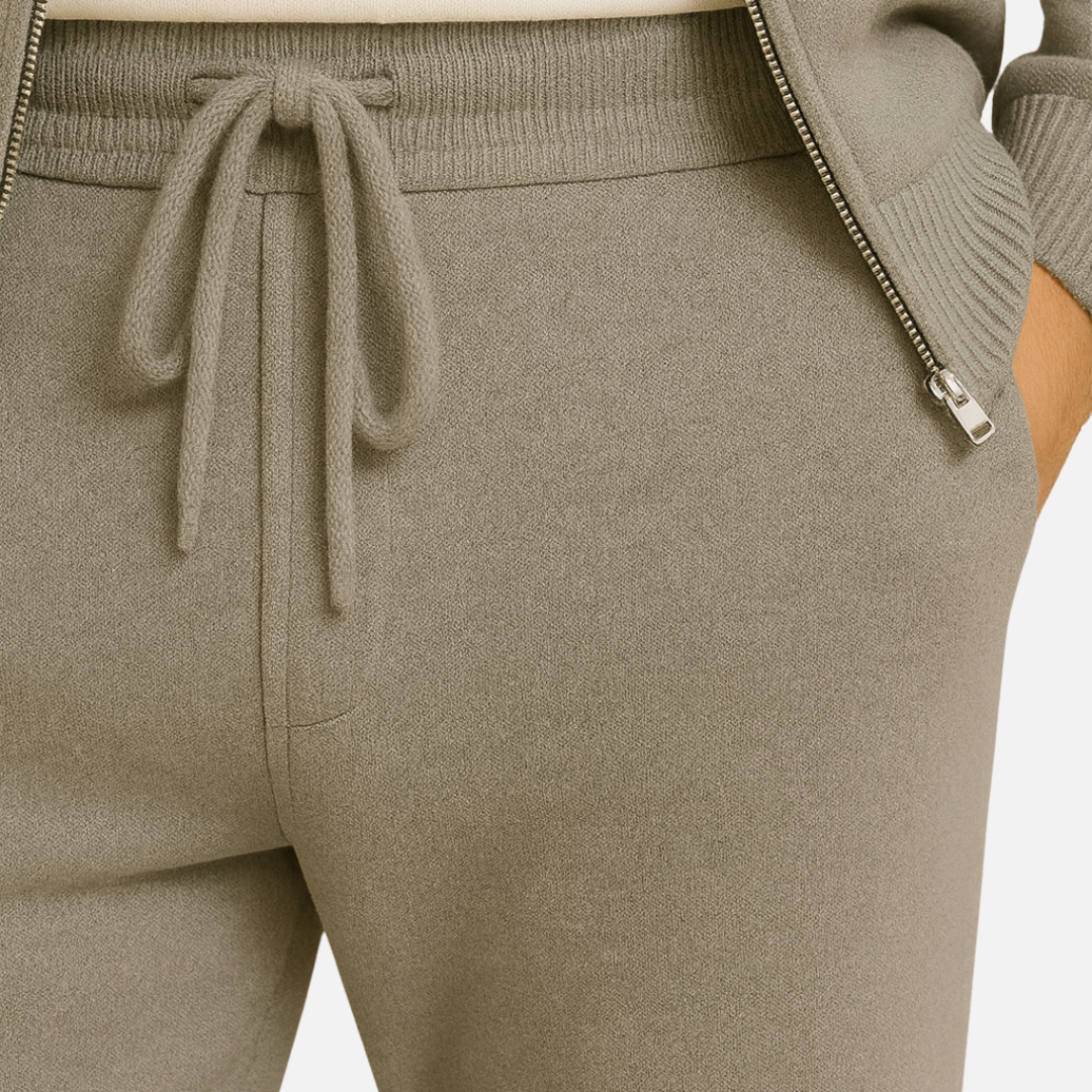 Men’s Knit Lounge Set – Casual Two-Piece Outfit Tracksuit