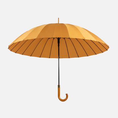 Classic Windproof Umbrella with Wooden Handle