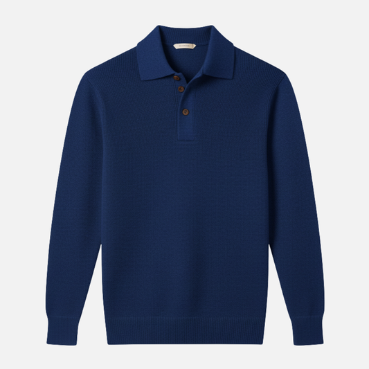 Knitted Men's Polo Sweater