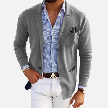 Men’s Smart Blazer - Dress Jacket with Flap Pockets