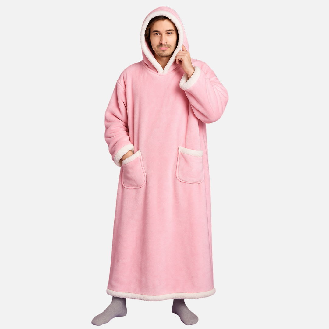 Men’s Oversized Hoodie Blanket – Fleece Wearable Blanket