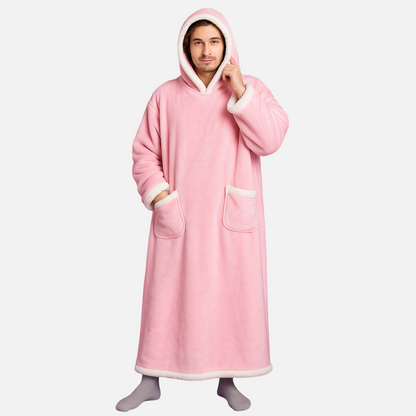 Men’s Oversized Hoodie Blanket – Fleece Wearable Blanket