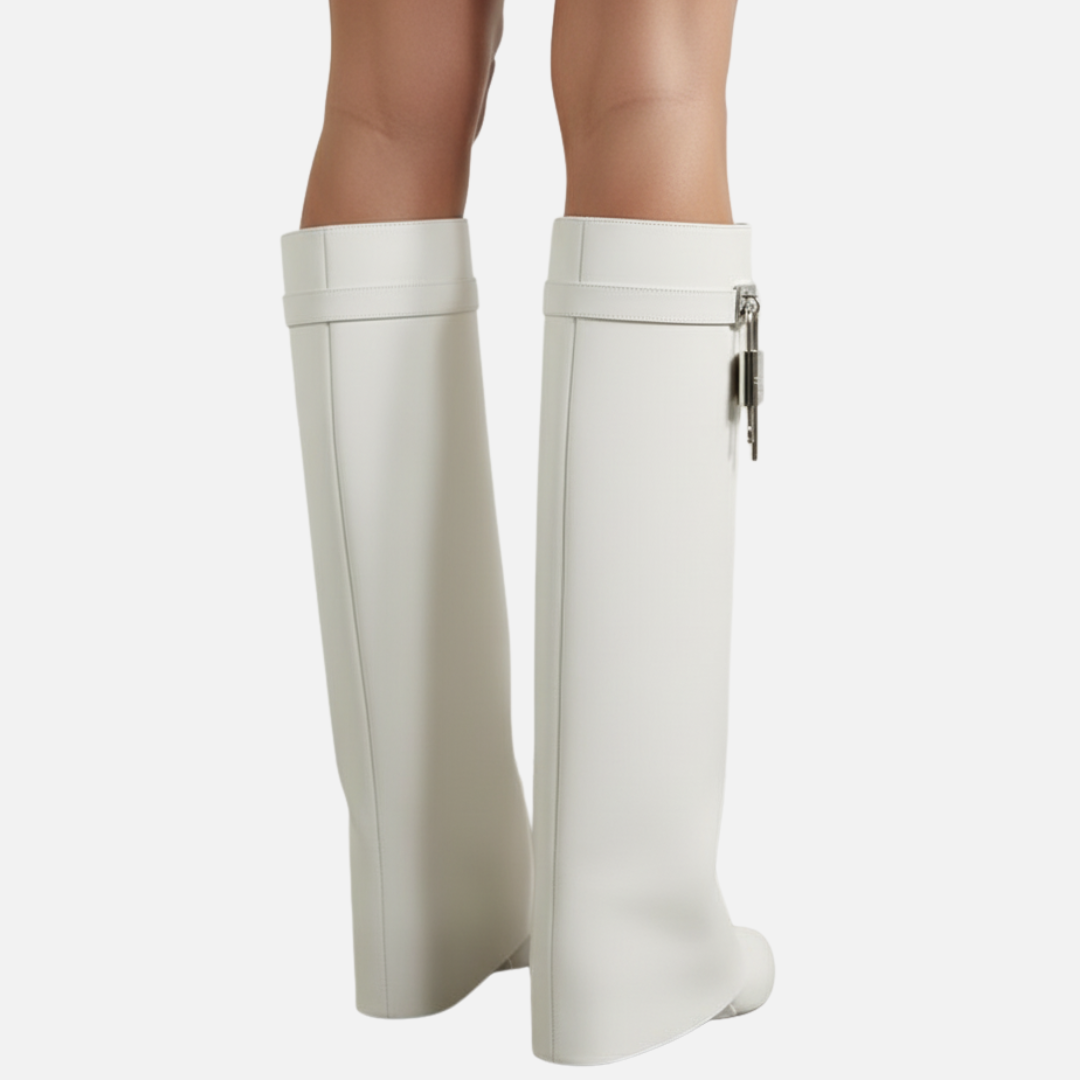 Women’s Knee-High Boots with Lock Detail