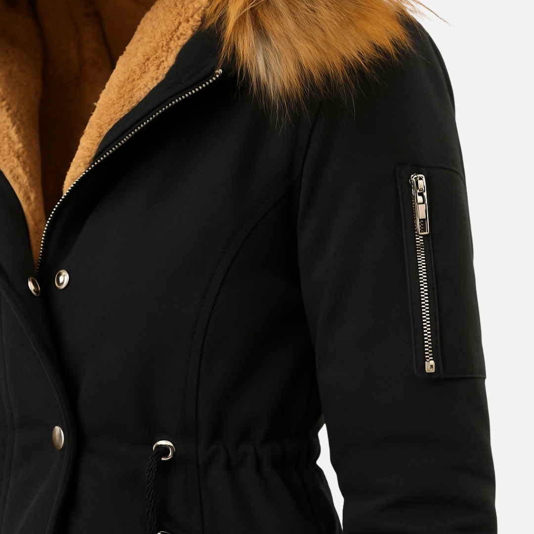 Women’s Lined Winter Parka – Warm Hooded Coat