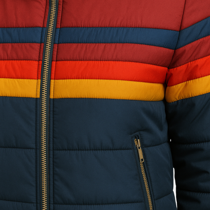 Women’s Retro Colour Puffer Warm Jacket