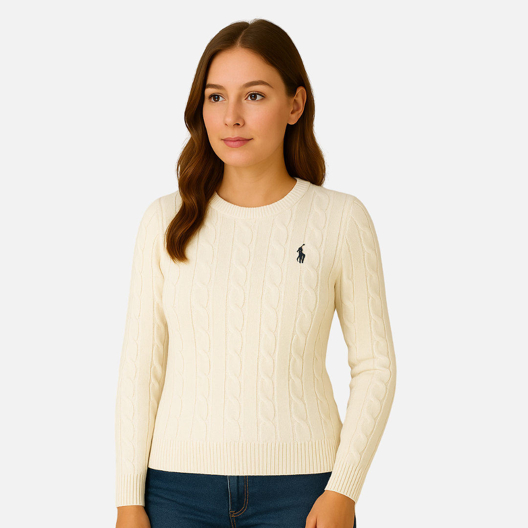 Women’s Cable Knit Sweater – Classic Pullover
