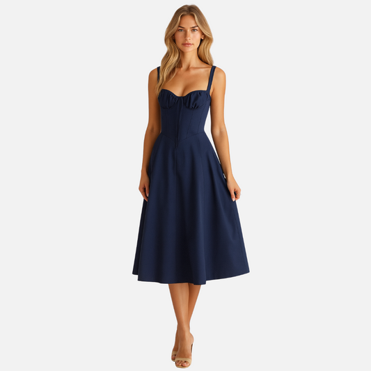 Corset Midi Dress – Elegant Bodycon Dress for Evening Wear