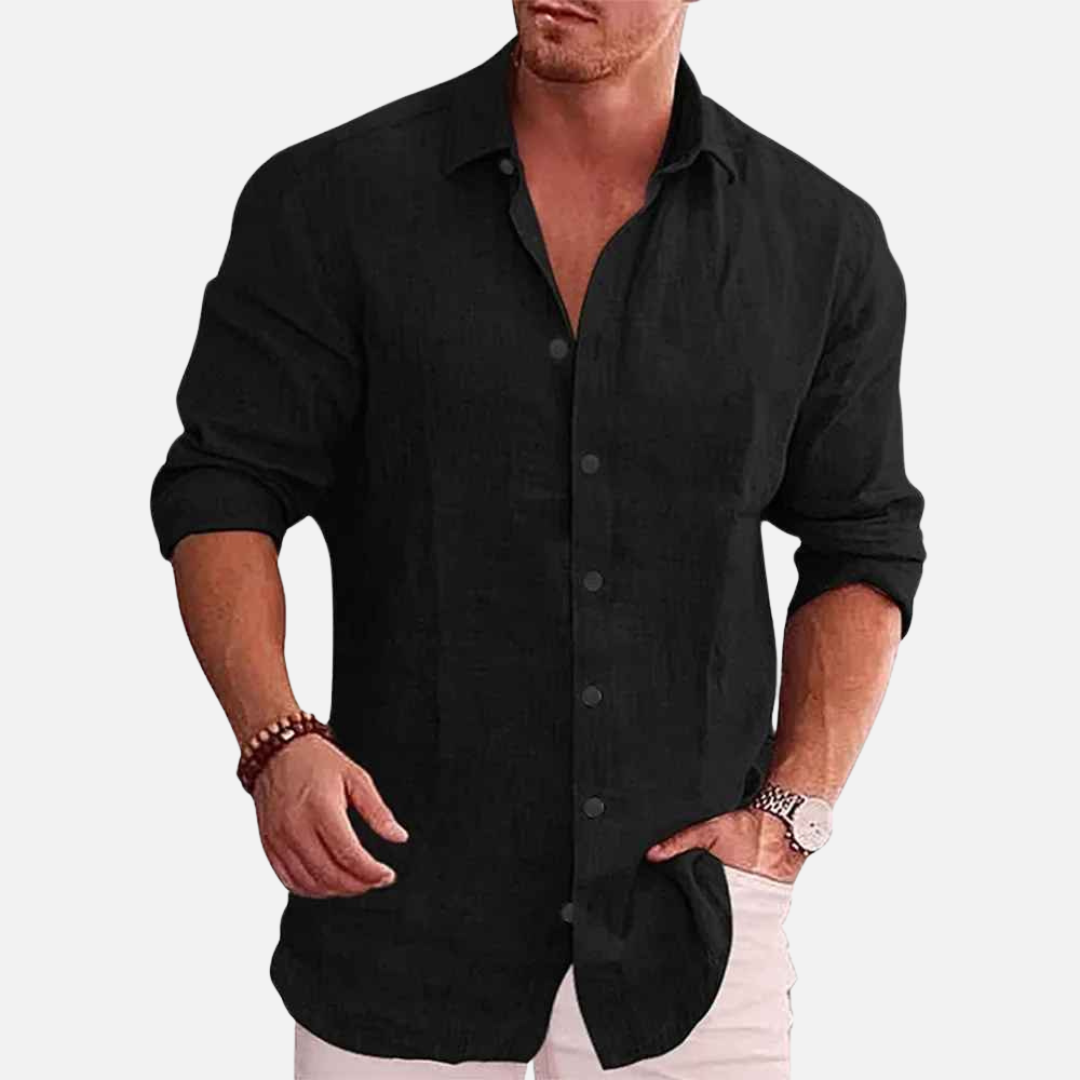 Men’s Long Sleeve Linen Shirt