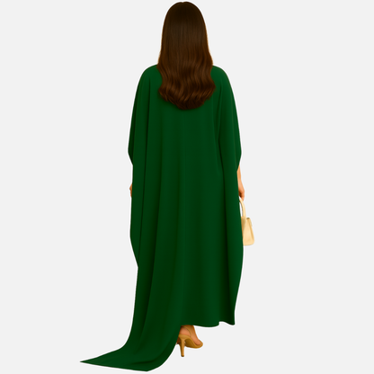 Women’s Elegant Cape Maxi Dress
