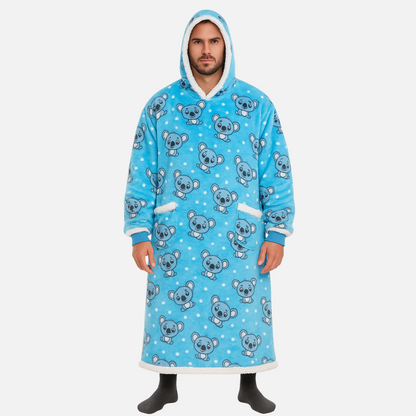 Men’s Oversized Hoodie Blanket – Fleece Wearable Blanket