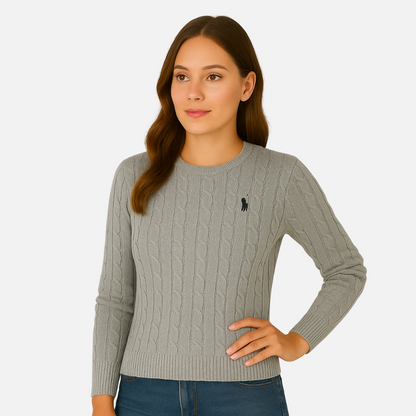 Women’s Cable Knit Sweater – Classic Pullover