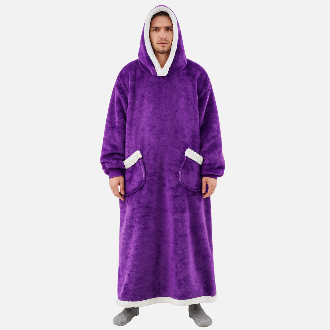 Men’s Oversized Hoodie Blanket – Fleece Wearable Blanket