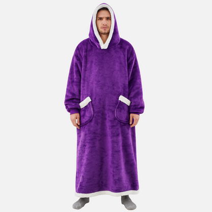Men’s Oversized Hoodie Blanket – Fleece Wearable Blanket