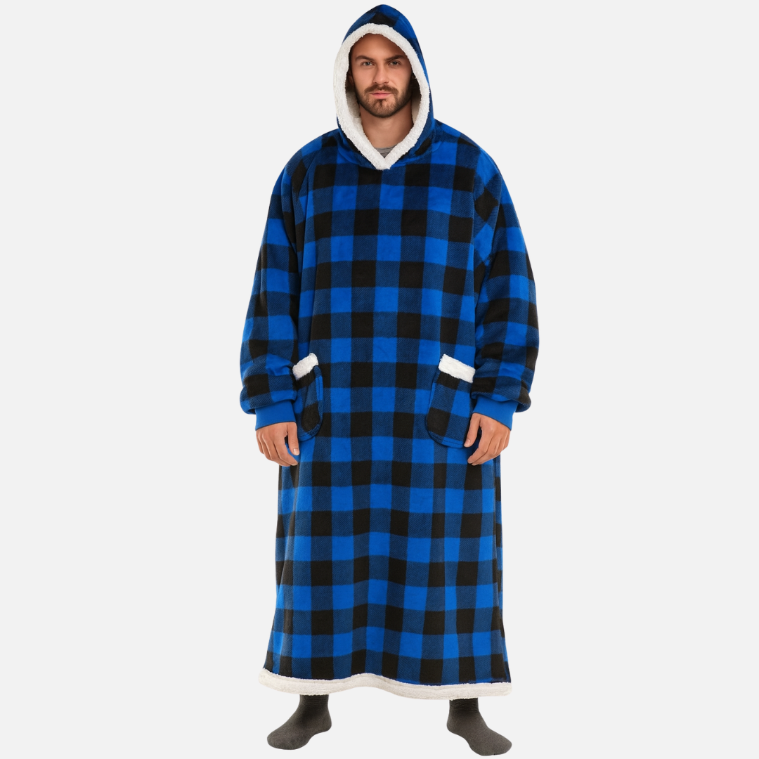 Men’s Oversized Hoodie Blanket – Fleece Wearable Blanket