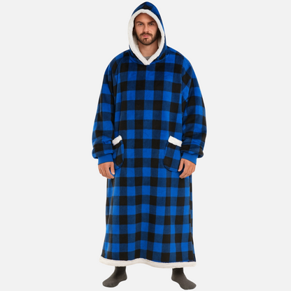 Men’s Oversized Hoodie Blanket – Fleece Wearable Blanket